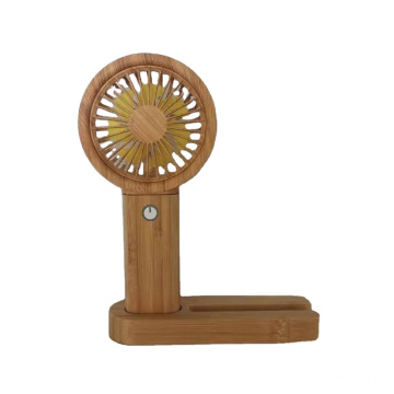 The Best Partner In Summer 3 In1Bamboo Fan  With Power Bank Hand Fan Portable USB Rechargeable Small Pocket Fan Battery Operated